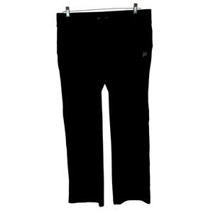 Fila Sport Women's Mid Rise Stretch Black Straight Leg Exercise Pants Size XL